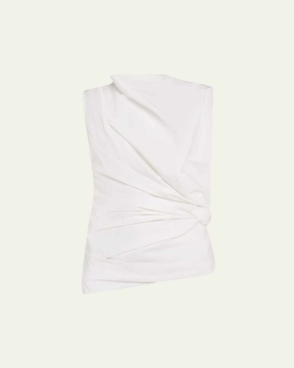 Ruched High-Neck Top